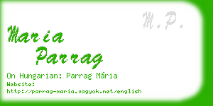 maria parrag business card
